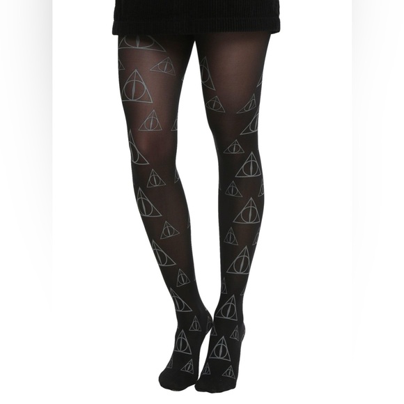 Harry Potter Deathly Hallows Tights – Small/Medium from Hot Topic - Picture 1 of 3